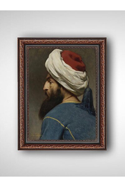 WoodyArts Fatih Sultan Mehmet Portresi - Kahverengi Vintage Çerçeve