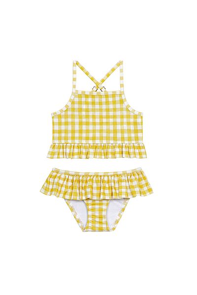 SAND MOTHER Girls' Ruffle Bikini Set with Uv Protection