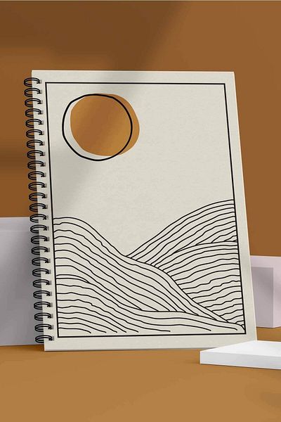 Apeirona | Limitless Art Notebook - Bullet Journal| Dotted| 90 Sheets| Lines of the Sun Series