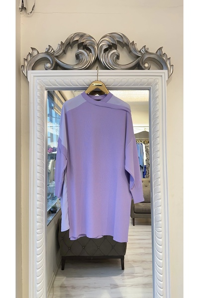 Invee تونيك بتفاصيل شيفون على الكتف - أرجواني