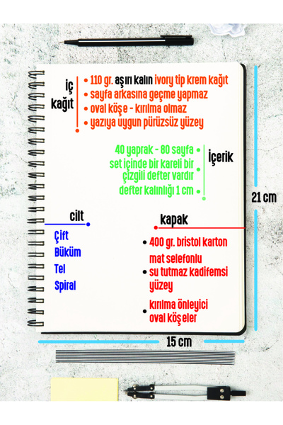 Apeirona | Limitless Art Set caiete carouri si riglate - A5 - spirala de otel - 2x80 coli