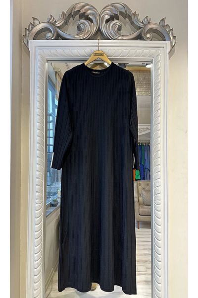 Invee Black Knitwear Dress - 6924 Model