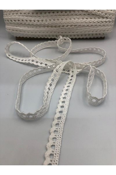 DUCK HOBY 5 Meters Cotton Lace Ribbon 1 cm Kopanaki Guipure