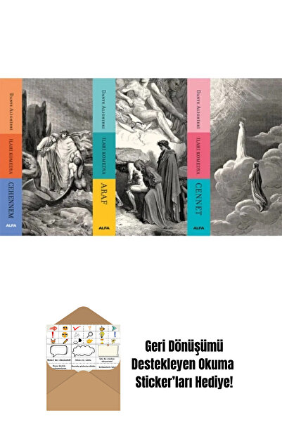 Alfa Yayınları İlahi Komedya 3 Cilt Set Dante Alighieri + Okuma Sticker'ları