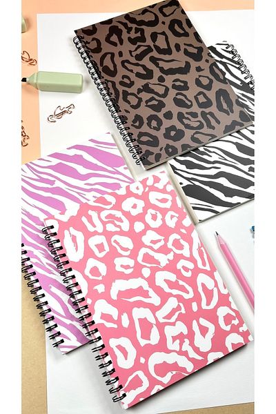 Apeirona 4-piece Checked School Notebook Set - A5 - 90 Pages