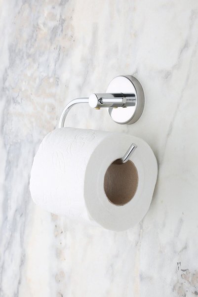 ERFAHOME Chrome Round Towel Holder/Outdoor Toilet Paper Holder 2-Piece Bathroom Set