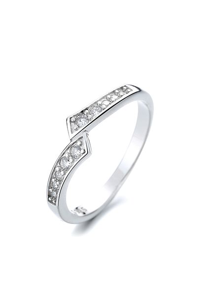 delis Inel Argint 925, Jw1370, Model Elegant Cu Pietre, Placat Cu Rodiu