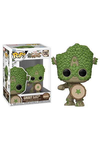 Funko Pop Marvel We Are Groot - Captain America No:1392 Bobble-head