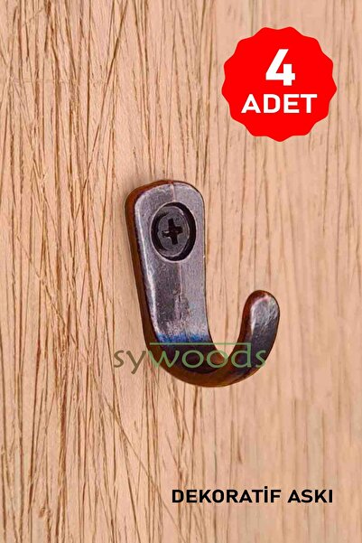 sywoods Декоративні одинарні вішалки, 4 штуки, та гвинти Оксид Аксесуари Диза...