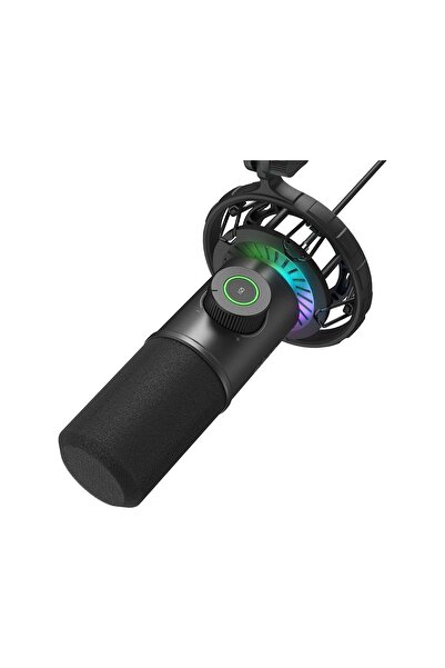 Fifine K658 Usb Mikrofon Rgb Yayıncı Oyuncu Bilgisayar Mikrofonu - Uyumlu Masa Tipi Mikrofon Standı