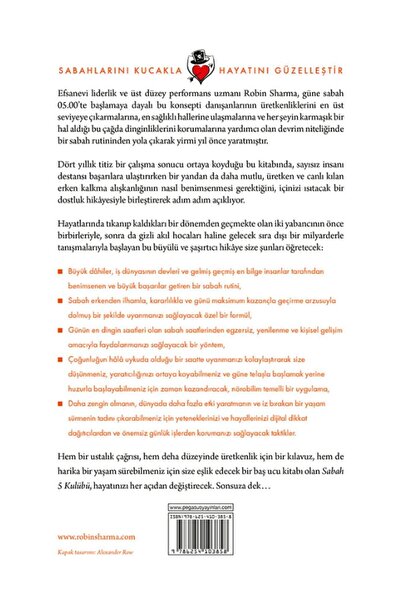 Pegasus Yayınları Sabah 5 Kulübü: Sabahlarını Kucakla Hayatını Güzelleştir - Robin Sharma