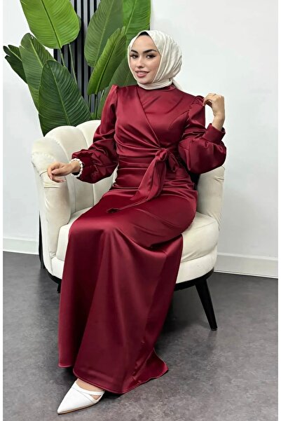 modasusev Yandan Bağlamalı Tesettür Abiye