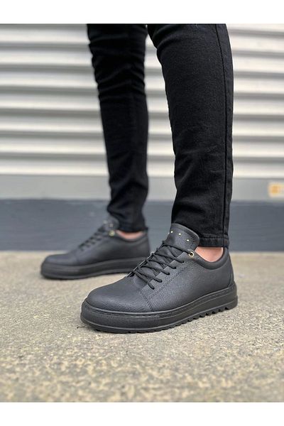 TB Terzi Bey Tb152 Cool Lace-Up Skin Men's Casual Sports Classic Shoes Cst - Black
