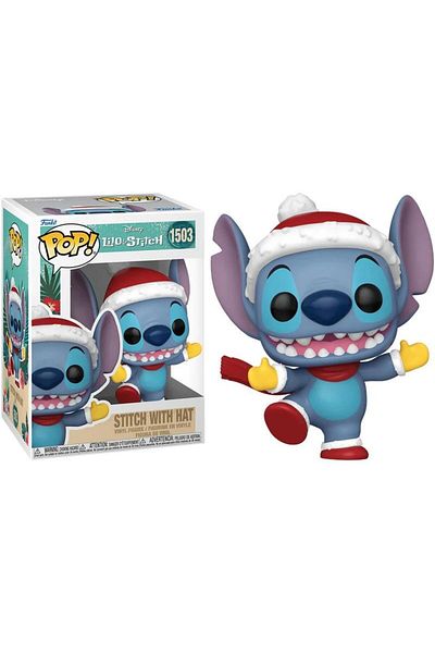 Funko Pop! Disney: Stitch Holiday Stitch with Hat Vinyl Figures