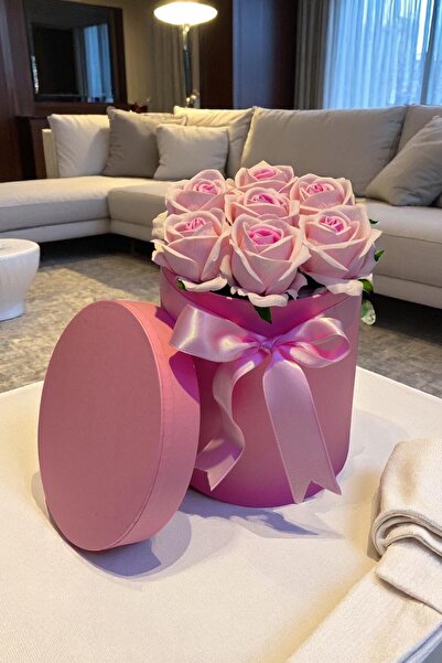 CAPSULE Sevgiliye Özel Hediye Gül Kutu Pembe Hediyelik Çiçek Doğum Günü Sepeti Kız Arkadaşa Eşe Sevgili