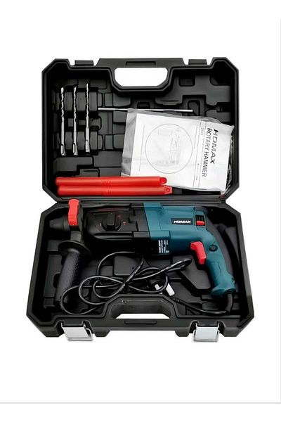 HDMAX Rotary Hammer Drill 800W 28mm With Free 5 Pcs Drills and Chisels 3 Mode For Heavy Duty Use
