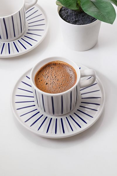 Güral Porselen Mental 4 Piece Coffee Cup Set 6733