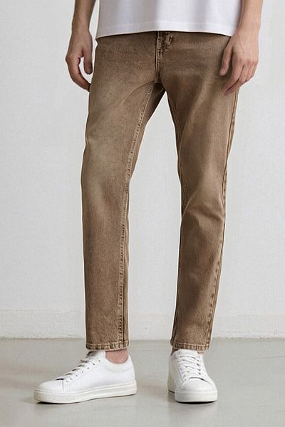 DeFacto 100% βαμβάκι 90's Slim Fit Skinny Fit Κανονική μέση στενό πόδι πλυμένο τζιν παντελόνι D8758ax24au