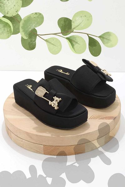 Bambi Black Women's Slippers K04192163117