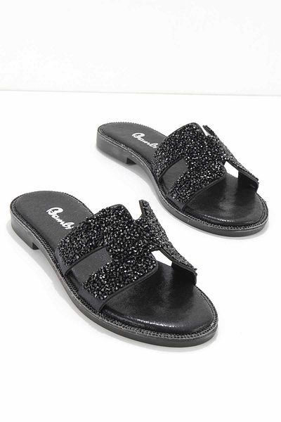 Bambi Black Women's Slippers K04913026287