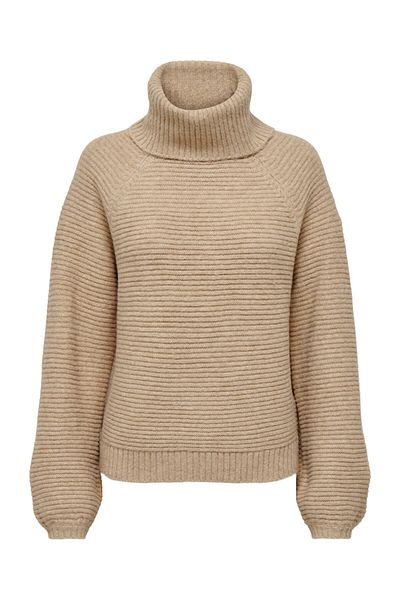 ONLY Turtleneck Knitted Light Beige Women's Sweater15294486