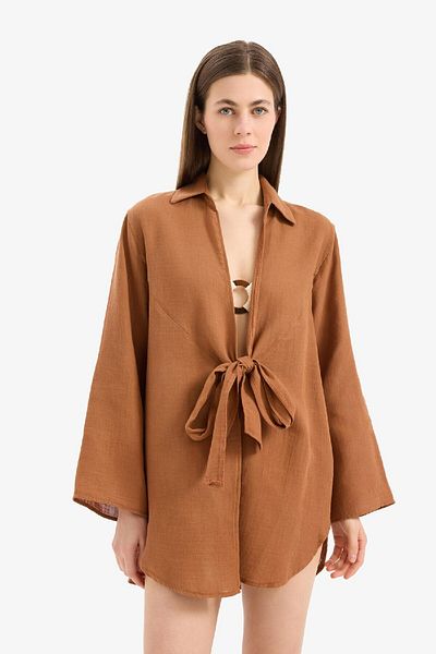 DeFacto Φύγε στην αγάπη Regular Fit Muslin Beach Ρούχα B7333AX25SM