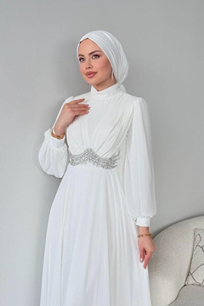 Şulemoda Giyim Hadise Abiye Beyaz