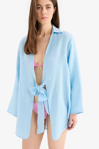 DeFacto Φύγε στην αγάπη Regular Fit Muslin Beach Ρούχα B7333AX25SM