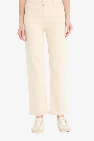 DeFacto Comfort Straight High Waist Ankle Length Jean Pants F0064Ax25Sm