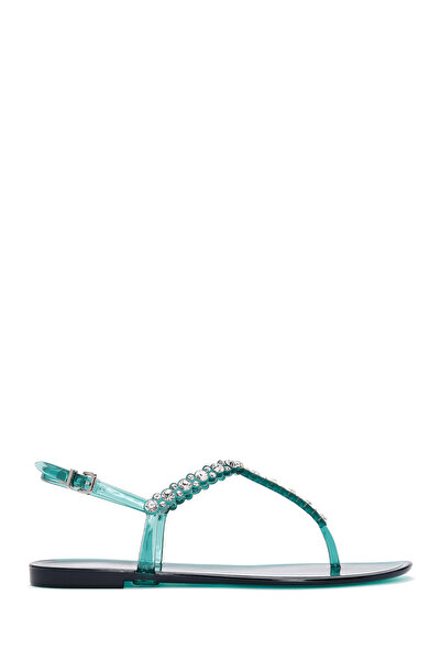 Derimod صندل نسائي بحزام الكاحل من الحجر الأزرق - فليب فلوب 24sfe4929pv