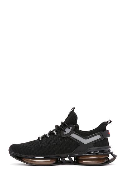 Derimod Zero Men's Black Lace-Up Thick Sole Fabric Sneaker 25Sfd69116F