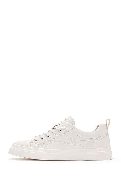 Derimod Men's White Lace-Up Leather Sneaker 25Sfd 690918