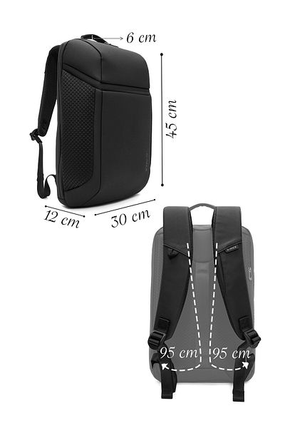 Derimod D-Pack Men's Black Fabric Backpack 24Wbd30166F