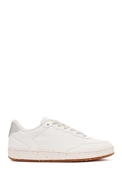 Derimod Acbc X Derimod Women's White Lace-Up Sneakers 24Wfd 435214