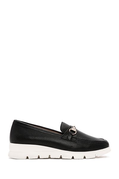 Derimod Loafer de damă confort din piele neagră - 24sfd 152418