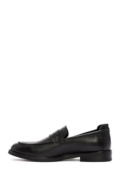 Derimod Men's Black Leather Genuine Leather Classic Penny Loafer Shoes 24Wfd756218