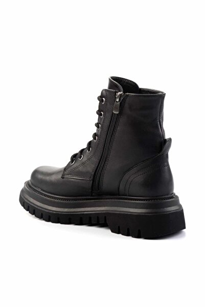 Bambi Siyah Hakiki Deri Kadın Bot & Bootie K02553870103