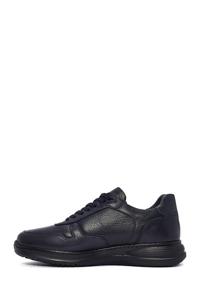 Derimod Men's Navy Blue Lace-Up Leather Casual Sneaker 24Wfd6768Ft