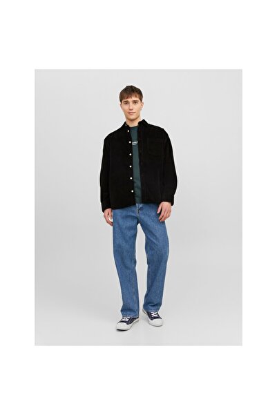 Jack & Jones Jack&Jones Erkek Oversize Kadife Gömlek - Uzun Kol - Minimalist