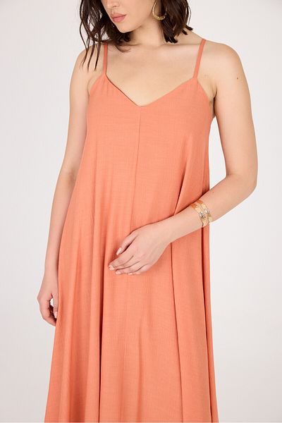 Ceylen Φόρεμα Casual Cut Maxi με λεπτό λουράκι