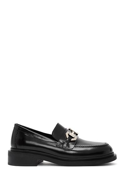 Derimod Black Leather Loafer - Buckle Detailed, Masculine, 24Wfd 200922