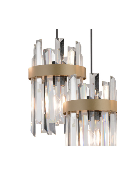 Apliqa Lustra Cristal HubRom, APATIT 3944-05S-BL 80x80 cm 5xE27-60W Negru /Antic