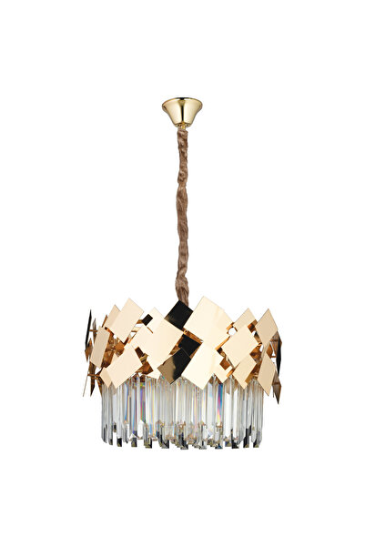 Apliqa HubRom Crystal Chandelier, ROSHAN 21036-50Y 50x90 cm 6xE14-40W Gold