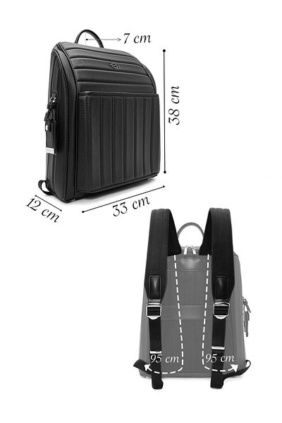 Derimod D-Pack Men's Black Fabric Backpack 24Wbd30216F