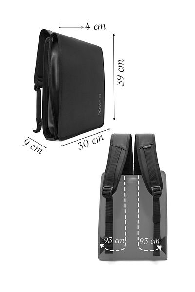 Derimod D-Pack Men's Black Fabric Backpack 24Wbd30156F