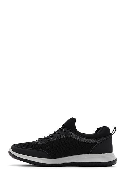 Derimod Zero Men's Black Lace-Up Thick Sole Fabric Sneaker 25Sfd69046F