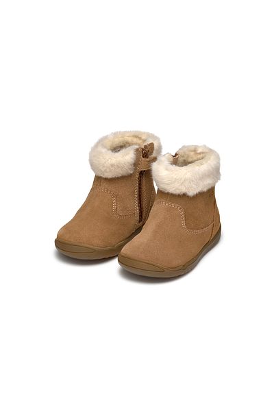 Geox Baby Girl Brown B Macchia Zippered Suede Leather Boots B464Pc00022C6627
