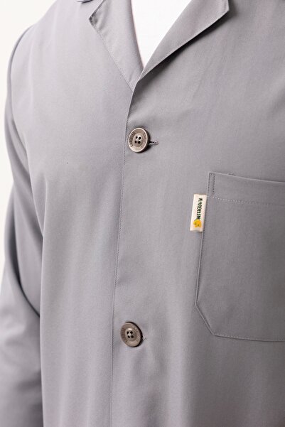 Kardelen İş Elbiseleri Vanessa Men's Apron Classic Collar Long Sleeve Durable and Comfortable Work Apron