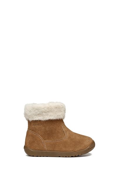Geox Baby Girl Brown B Macchia Zippered Suede Leather Boots B464Pc00022C6627