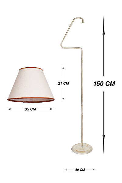 VENON Güven Avize Lambader Coude Krem Sarı Patine Krem Dante 01